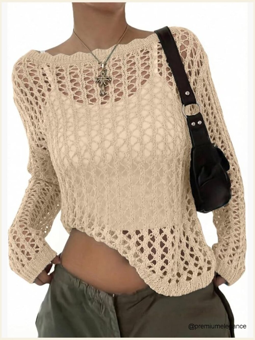 Off Shoulder Loose Knit Summer Sweater Pullover Women Beach Vacation - Picture 1 of 7
